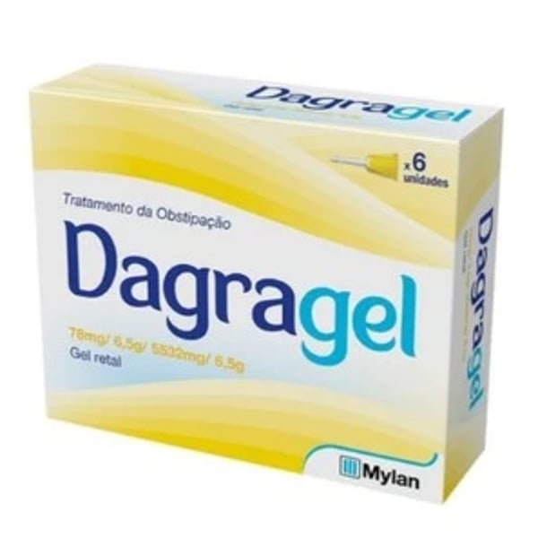 Dagragel (6,5 g), 0,078/5,532 g x 6 gel rect bisnaga