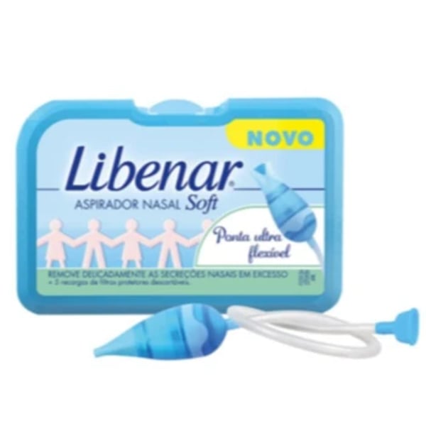 Libenar Baby Aspirador nasal Soft + Recargas de filtros protetores descartáveis 5 Unidade(s)