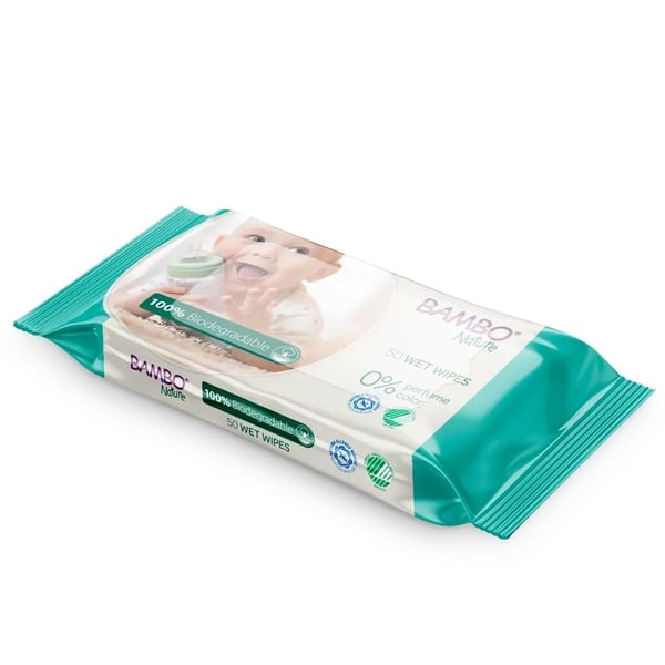 BAMBO Nature Toalhitas Humedecidas Biodegradáveis | 50 Unid.