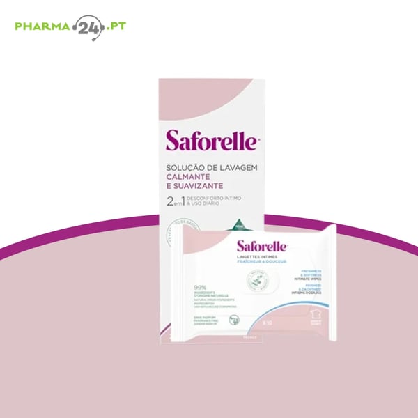 Saforelle Solução Lavagem Íntima 250 ml com Oferta de Toalhetes Íntimos 10 Unidade(s)