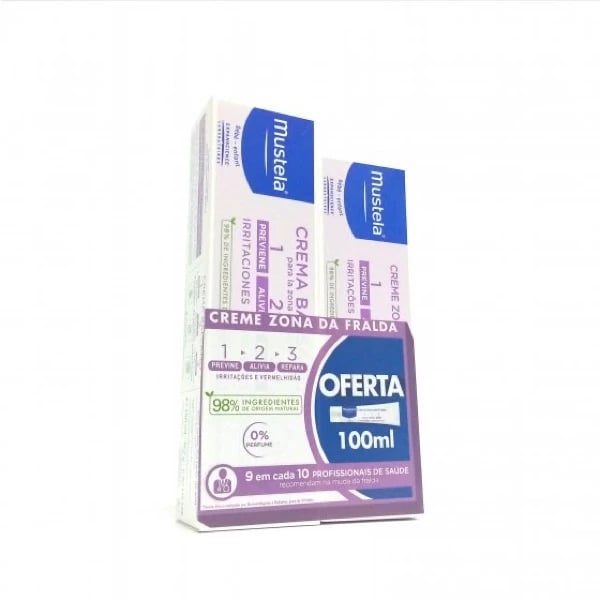Mustela Bebé Creme Zona Fralda 123 150 ml com Oferta de 2ª Embalagem 100 ml