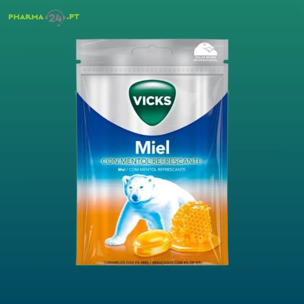 VICKS Mel Rebuçados com Mentol Refrescante | 72g