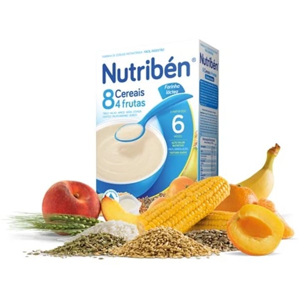 Nutribén Papillas 8 Cereales 4 Frutas Láctea 2x300g