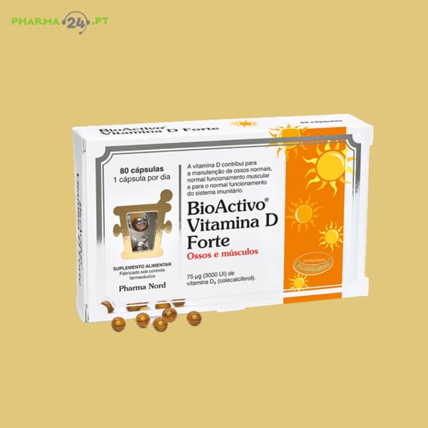 Bioactivo Vitamina D Forte Caps X80, cápsula blanda