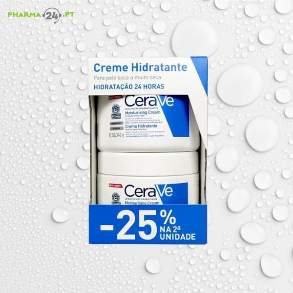 CeraVe Duo Creme hidratante diário 2 x 340 g com Desconto de 30% na 2ª Embalagem