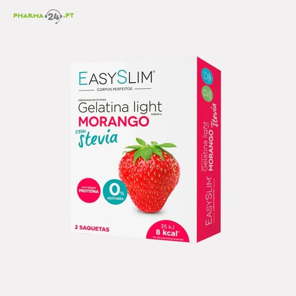 EASYSLIM Gelatina Light Morango Stevia | 2 Saquetas