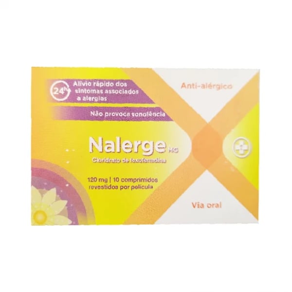 Nalerge MG, 120 mg Blister 10 Unidade(s) Comp revest pelic, 120 mg x 10 comp rev