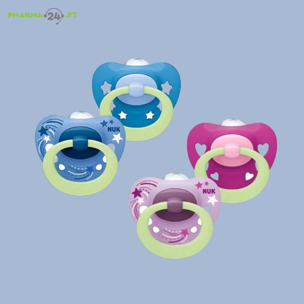 Nuk Signature Chupete de Silicona Nocturno T2 X2