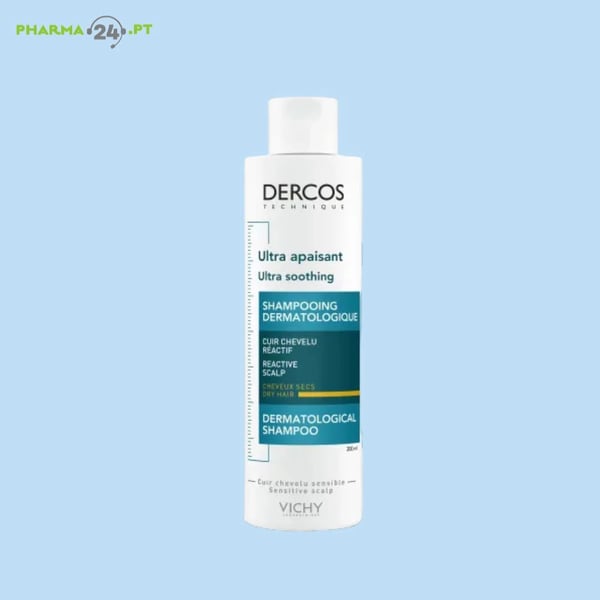 VICHY Dercos Ultra-Apaziguante - Champô Couro Cabeludo Sensível e Reativo Cabelos Secos 200ml